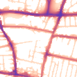 Daytime road noise heatmap for BN41 1GD