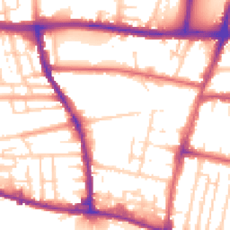Daytime road noise heatmap for BN41 1GE