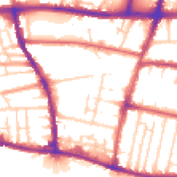 Daytime road noise heatmap for BN41 1GJ