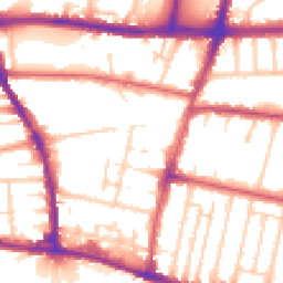 Daytime road noise heatmap for BN41 1GL