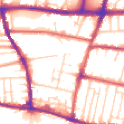 Daytime road noise heatmap for BN41 1GN