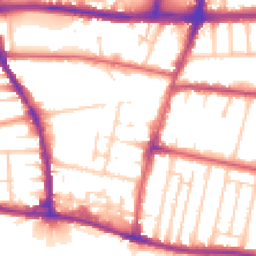Daytime road noise heatmap for BN41 1GP
