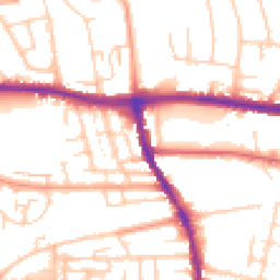 Daytime road noise heatmap for BN41 1GS