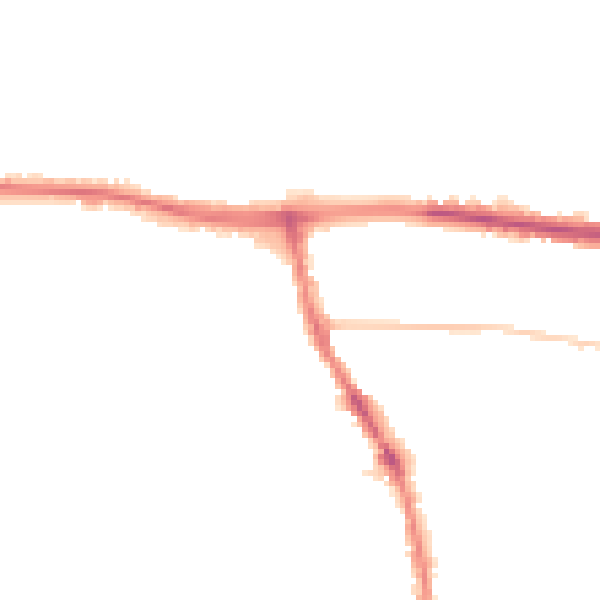 Night-time road noise heatmap for BN41 1GS