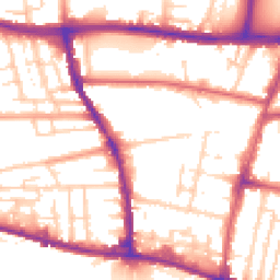 Daytime road noise heatmap for BN41 1GW