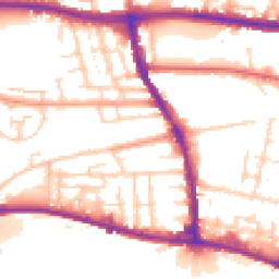 Daytime road noise heatmap for BN41 1LJ