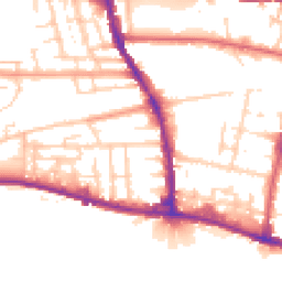 Daytime road noise heatmap for BN41 1LN
