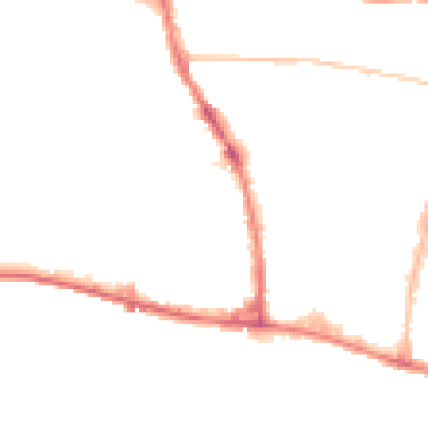 Night-time road noise heatmap for BN41 1LN