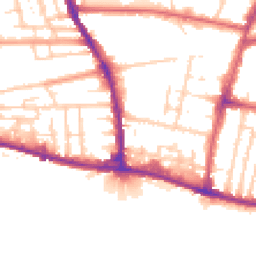Daytime road noise heatmap for BN41 1LT