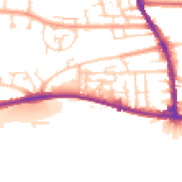 Daytime road noise heatmap for BN41 1PQ