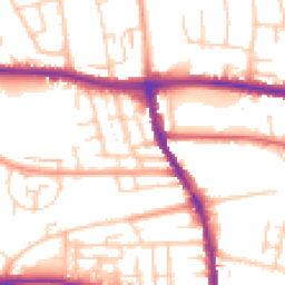 Daytime road noise heatmap for BN41 1SE