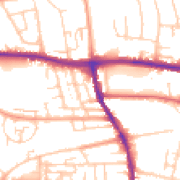 Daytime road noise heatmap for BN41 1SG