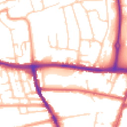 Daytime road noise heatmap for BN41 1UB