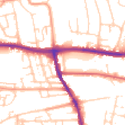 Daytime road noise heatmap for BN41 1XA