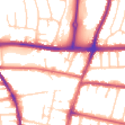 Daytime road noise heatmap for BN41 1XL