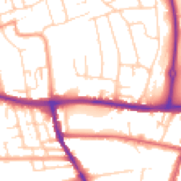 Daytime road noise heatmap for BN41 2AF