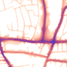 Daytime road noise heatmap for BN41 2DA