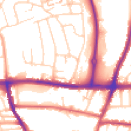 Daytime road noise heatmap for BN41 2DD