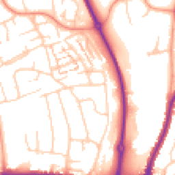Daytime road noise heatmap for BN41 2DS