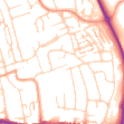 Daytime road noise heatmap for BN41 2FB