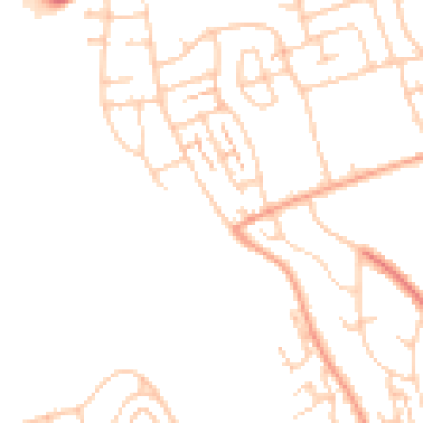 Daytime road noise heatmap for BN41 2RB