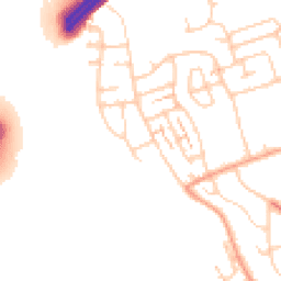 Daytime road noise heatmap for BN41 2SD