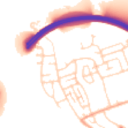 Daytime road noise heatmap for BN41 2WP