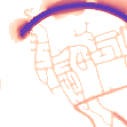 Daytime road noise heatmap for BN41 2WQ