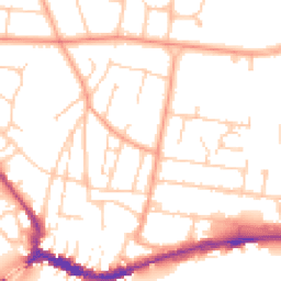 Daytime road noise heatmap for BN43 5AB
