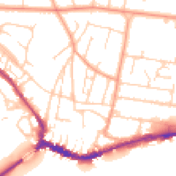 Daytime road noise heatmap for BN43 5AJ