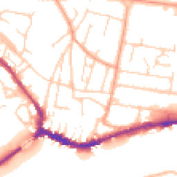 Daytime road noise heatmap for BN43 5AQ