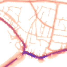 Daytime road noise heatmap for BN43 5AY