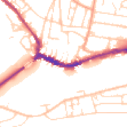Daytime road noise heatmap for BN43 5DA
