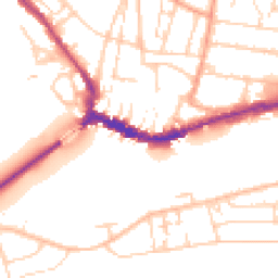 Daytime road noise heatmap for BN43 5DD