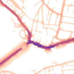 Daytime road noise heatmap for BN43 5DY