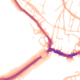 Daytime road noise heatmap for BN43 5EY