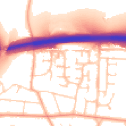 Daytime road noise heatmap for BN43 5FR