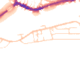 Daytime road noise heatmap for BN43 5LJ
