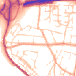 Daytime road noise heatmap for BN43 5NN