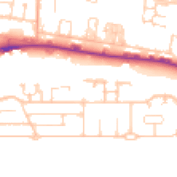 Daytime road noise heatmap for BN43 5PL