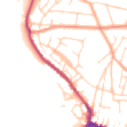 Daytime road noise heatmap for BN43 5WL