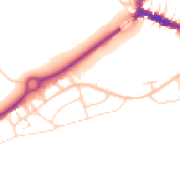 Daytime road noise heatmap for BN43 5YE