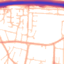 Daytime road noise heatmap for BN43 6AJ