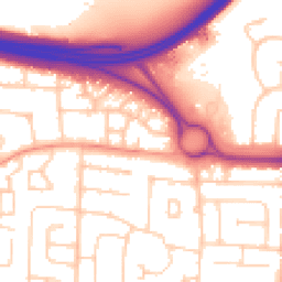Daytime road noise heatmap for BN43 6DF