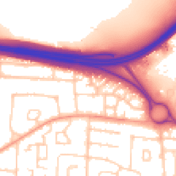 Daytime road noise heatmap for BN43 6JA