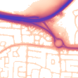 Daytime road noise heatmap for BN43 6JH
