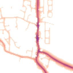 Daytime road noise heatmap for BN5 9DA