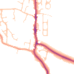 Daytime road noise heatmap for BN5 9DD
