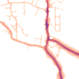 Daytime road noise heatmap for BN5 9DT