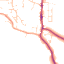 Daytime road noise heatmap for BN5 9DX